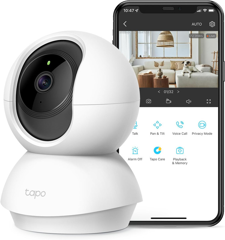 Tapo Tp-Link 2K Pan Tilt Security Camera for Baby Monitor, Dog Camera W/Motion D gallery