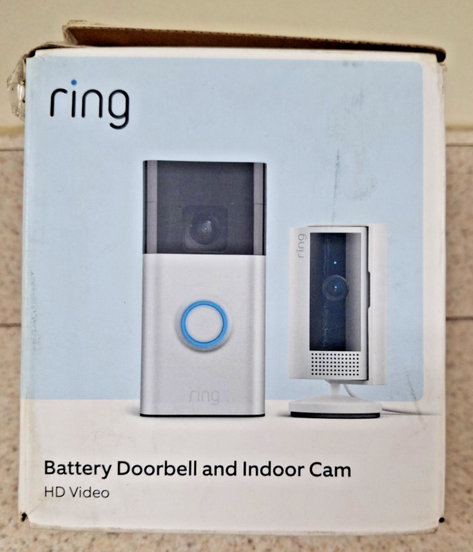 Ring Starter Set with Battery Doorbell and Indoor Cam: Security Wi-Fi System A1 gallery