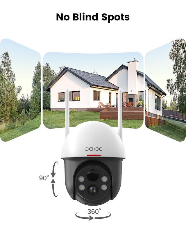 Security Cameras Wireless Outdoor, Solar Powered, Panoramic PTZ, Auto Motion ... gallery
