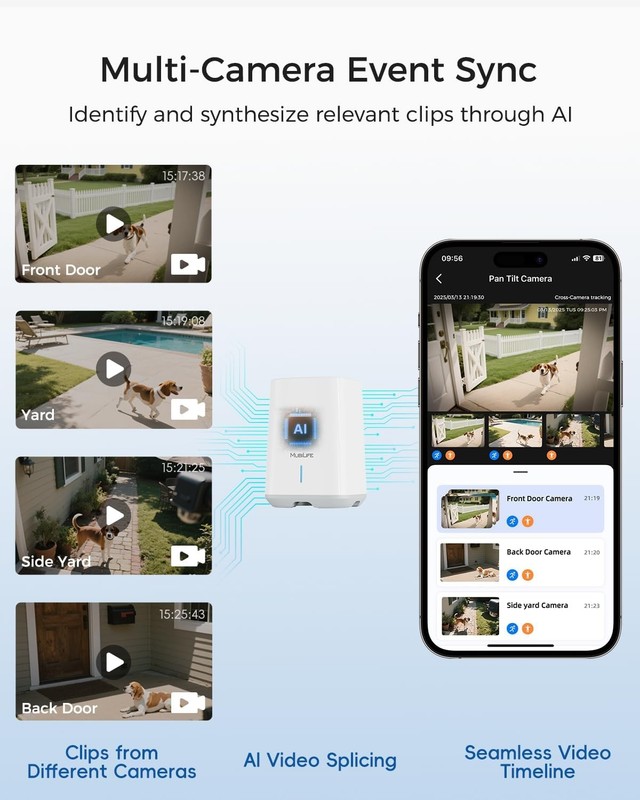 MUBILIFE 4K Ultra HD Solar Security Cameras Wireless Outdoor, No Subscription Re gallery