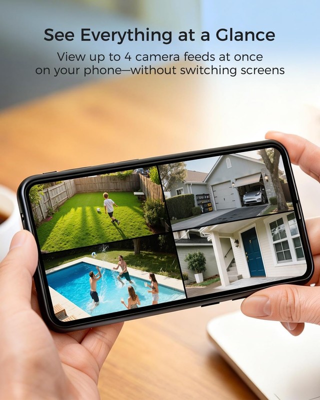 MUBILIFE 4K Ultra HD Solar Security Cameras Wireless Outdoor, No Subscription Re gallery