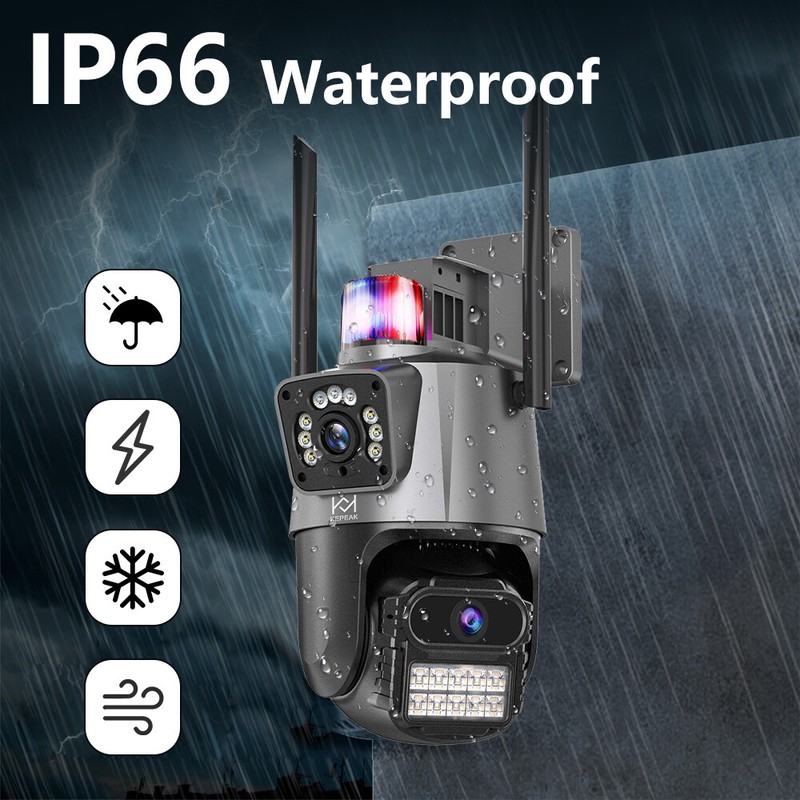 Dual Lens 4K HD WiFi Security Camera 8X Zoom Outdoor Home Night Vision CCTV PTZ gallery