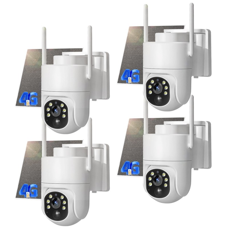 4G LTE Cellular Solar Security Camera No WiFi Outdoor 2K Night Vision & SIM Card