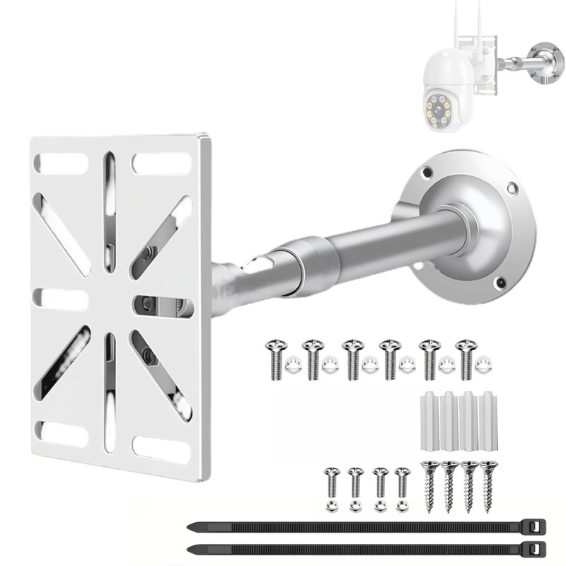 Telescoping Security Camera Mount (20-40cm/7.9-15.7in) with 1/4” Screw Interf…