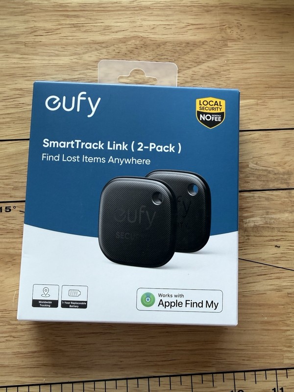 eufy SmartTrack Link, 2-Pack, iOS Only, E87B0011-4, Black, New gallery