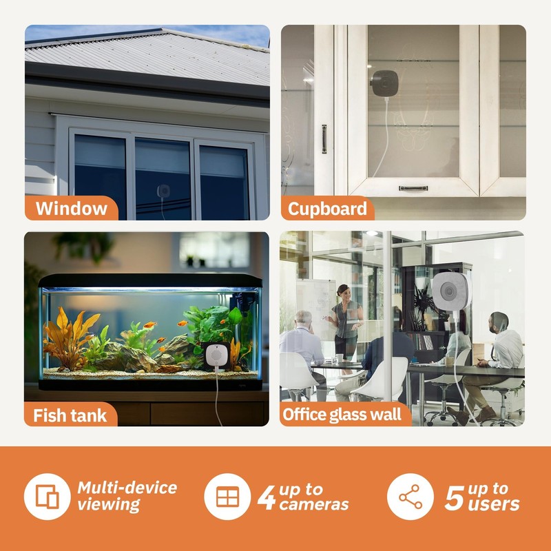 Girafit 3MP 2K Window Camera,2.4GHz & 5GHz WiFi Indoor Cameras 1 Pack, White gallery