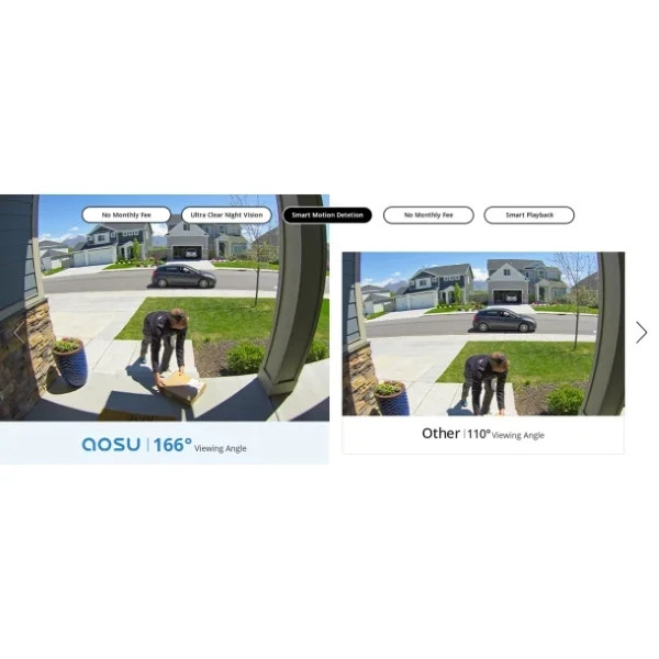 aosu 3K 5MP AI-Smart Video Doorbell Wi-Fi + HomeBase Chime – No Monthly Fee gallery
