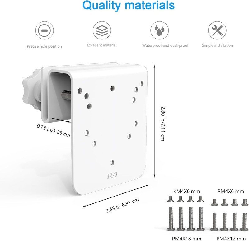 Durable White Gutter Mount Designed for SEHMUA RBX-S73 Solar Security Cameras gallery