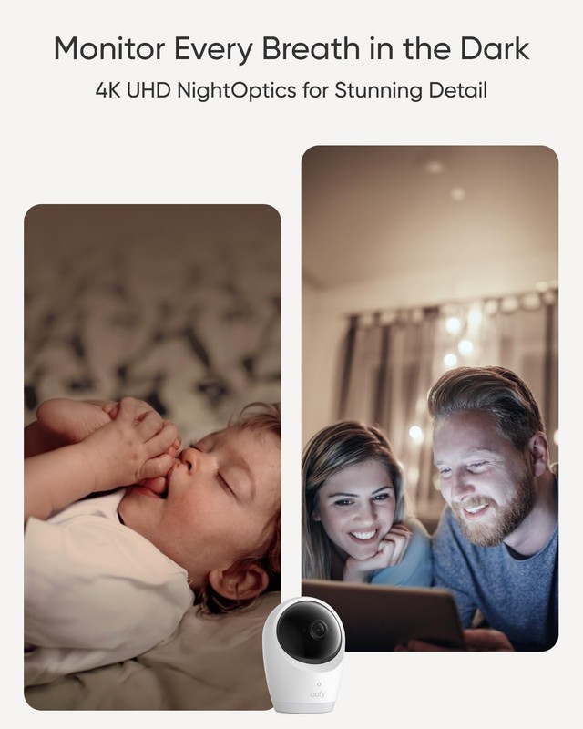 eufy Security Baby Monitor E21 with 4K UHD Camera, 5'' 720p Display 8X Zoom 24/7 gallery