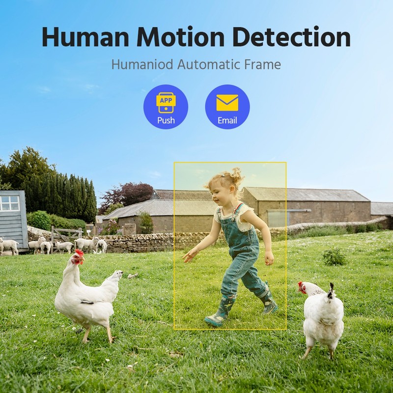 ANNKE 4MP Wireless Solar Powered Security Camera System PT AI Color Night w/64GB gallery