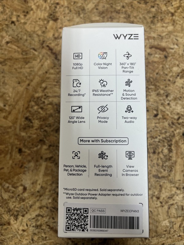 Wyze Cam Pan V3 1080p Indoor/Outdoor Wi-Fi Pan Tilt Zoom Smart Home Camera gallery