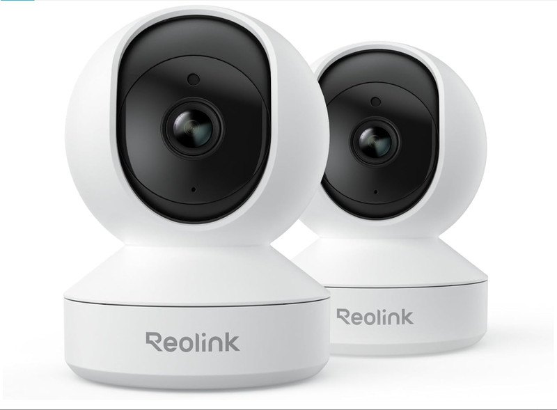 REOLINK Home Security Camera System E1 (2 Pack) Smart Human/Pet Detection 4MP HD