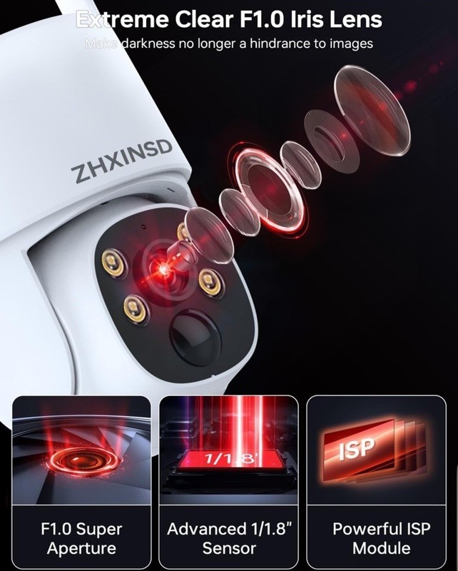 2-Cam Kit, 5G/2.4G WiFi, 2K F1.0 Aperture True Full Color Night Vision gallery