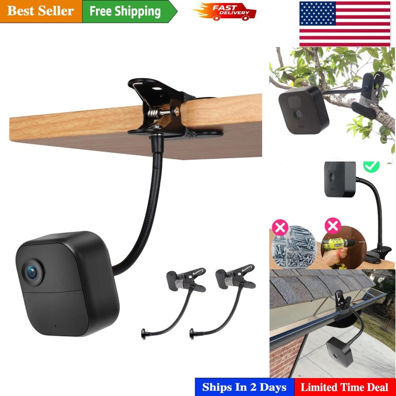 Universal Adjustable Gooseneck Mount for Blink Cameras – Easy Tool-Free Setup