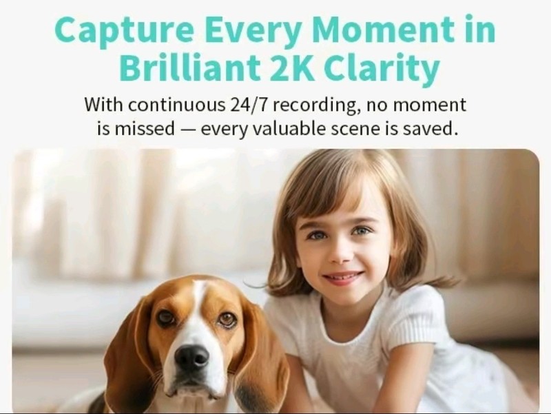 [APP:CareCam Pro) Cloud storage Alaga Wi-Fi 6,Security camera 3MP Al 2K 2.4G/5G gallery