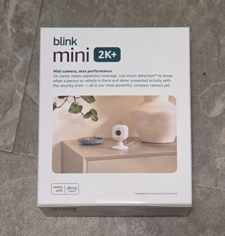 Blink Mini 2K+ Compact plug-in security camera 2K video resolution *2 Pack* NEW gallery
