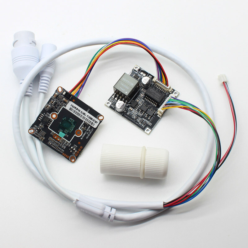 CCTV 48V POE power module + 4mp IP Camera board Security Network poe cable lens gallery