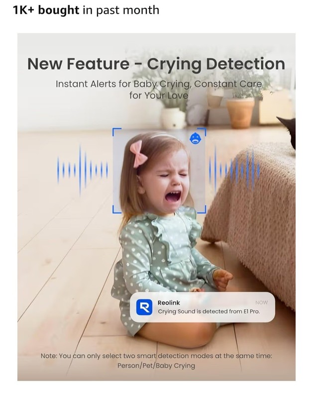 Reolink E1 4MP 360° PT WiFi Security Camera Indoor Crying Detection AutoTracking gallery