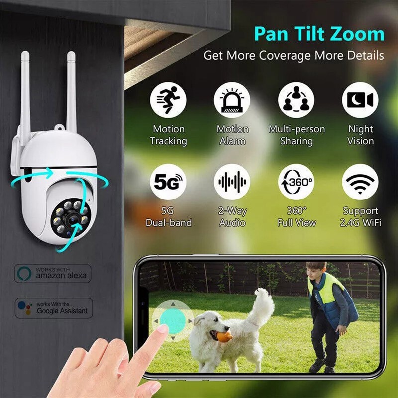 4 Pack Security Camera Wireless 5G WiFi System Smart Outdoor Night Vision 1080P gallery