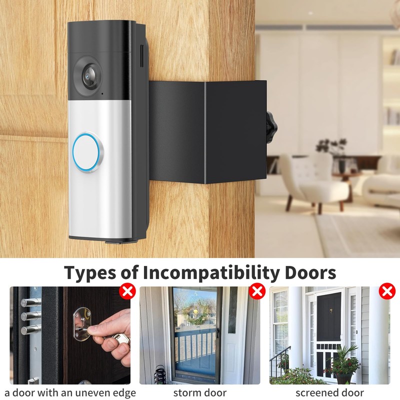 Antitheft Video Doorbell Mount Compatible with Ring/Blink Doorbell2nd Gen, No... gallery