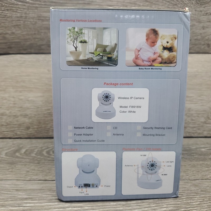 Foscam Nvision F18918W Wireless IP Camera Night Vision Motion Detection Pan/Tilt gallery