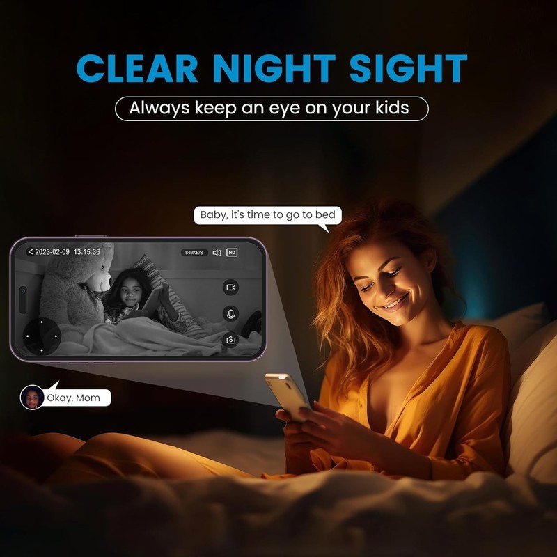 360-Degree Pan/Tilt Indoor Camera with Cry Detection & Alexa Compatibility gallery