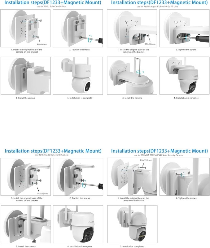 Magnetic Mount for AOSU D1 SE/Lite/Max,Reolink Argus 3MP/4MP/5MP/2K,ANSQUE(GU... gallery