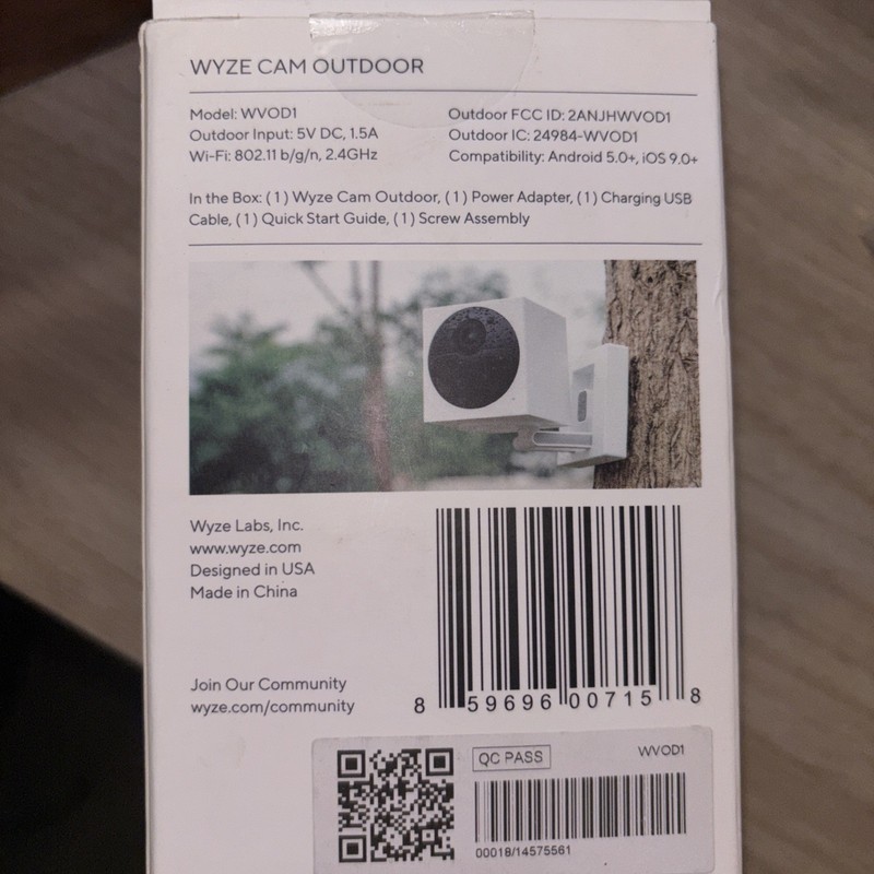 WYZE CAM OUTDOOR- Wire Free Expansion Cam- New In Box Open Box gallery
