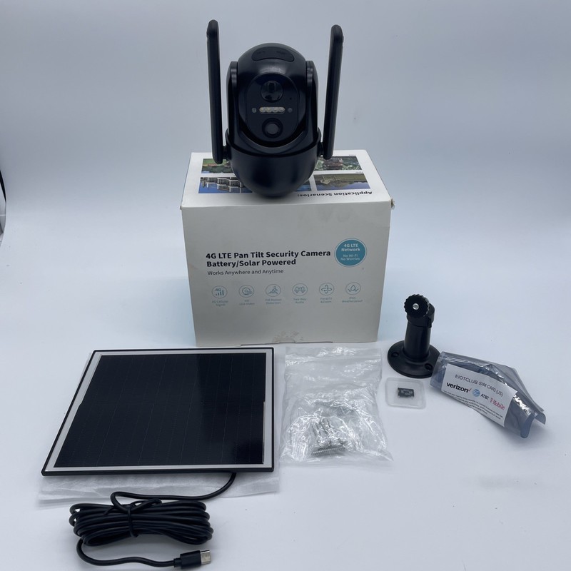 4G LTE Pan Tilt Waterproof Security Camera Battery/Solar Powered