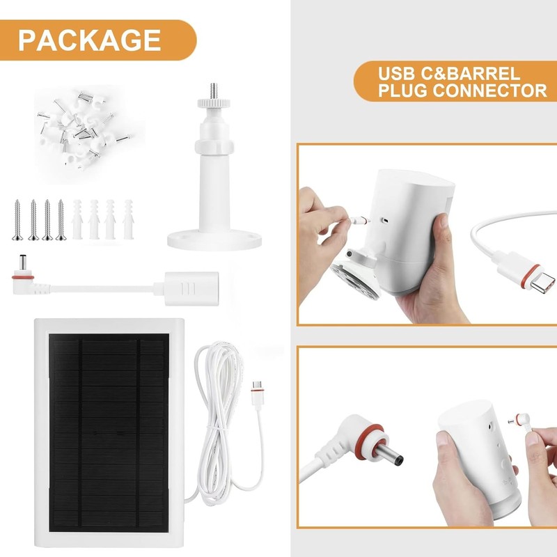 5W Solar Panel Compatible for Ring Camera Spotlight Cam Plus/Pro (Battery) Stick gallery