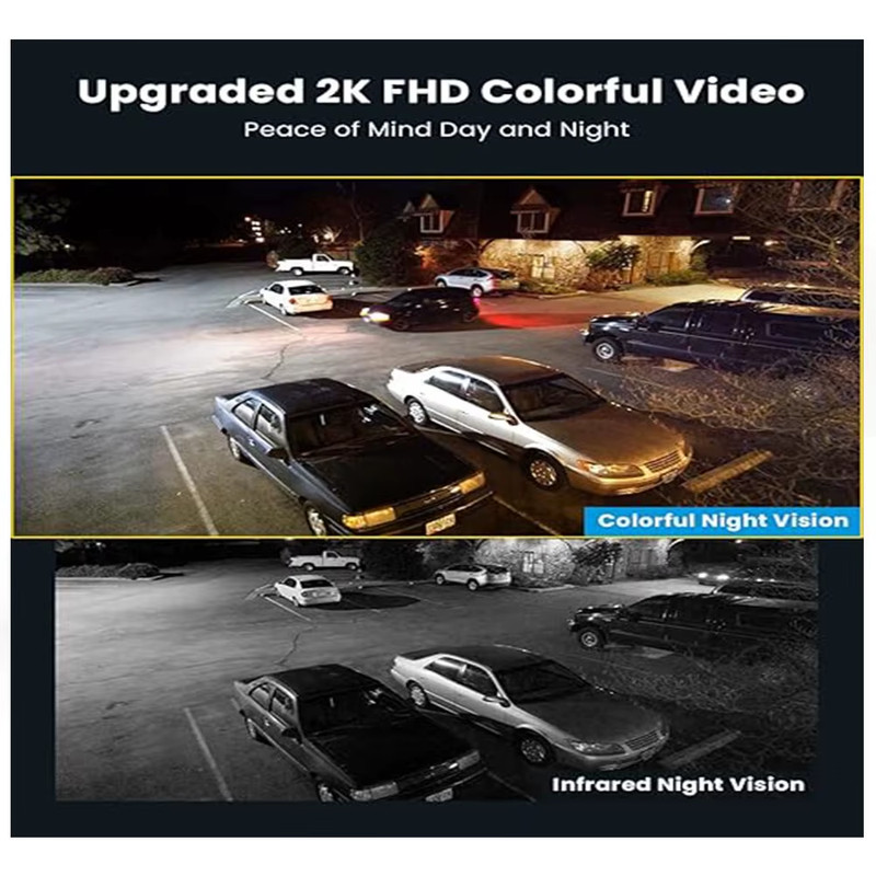 2K Wired Floodlight Security Camera, Outdoor with Motion Sensor Cam,Color Night gallery