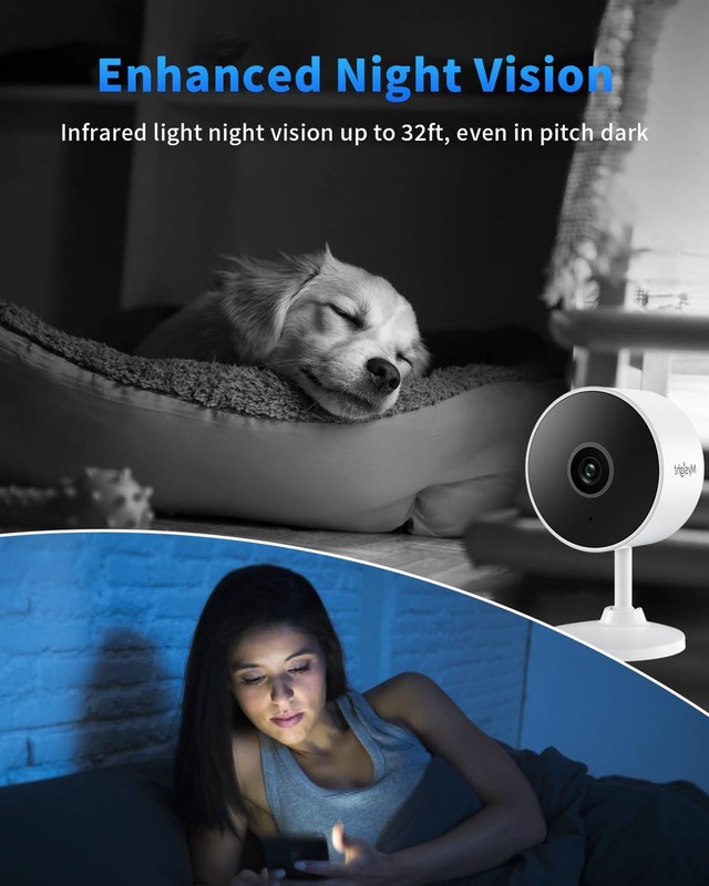 2K Indoor Security Cameras 5G 2.4G AI Voice Change 2-Way Talk 24/7 SD gallery