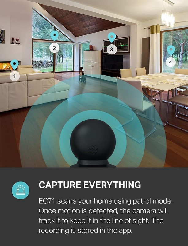 2023 New Indoor Pan-tilt Security Camera, 1080P Hd Dog Camera W/night gallery