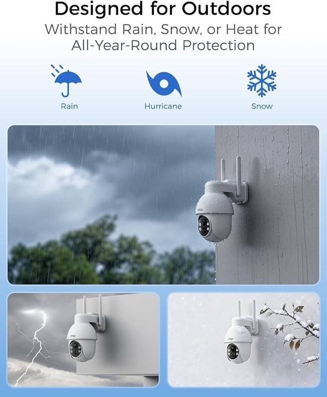 Solar Security Cameras Wireless Outdoor,2K 360° View 2.4Ghz Wifi Cameras for Hom