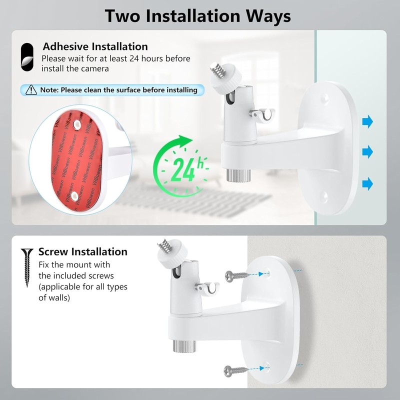 2Pack No Drilling Wall Mount for Ring Stick up Cam Battery/Plug-In 3Rd Gen/Stick gallery
