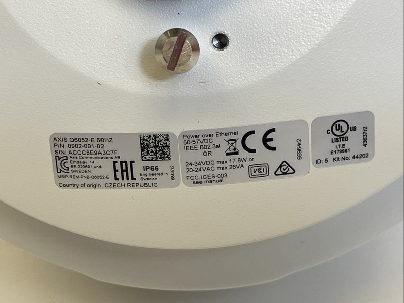 *NEW NO BOX* Axis Q6052-E Ptz Dome Network Camera 60Hz 0902-004 gallery