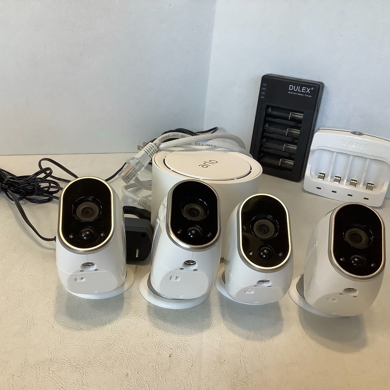 Netgear ARLO Security System Cameras VMC3030 VMB3500 Base Station w/ Chargers gallery