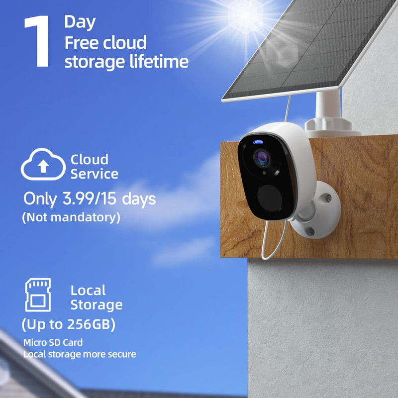 3Pc Solar Security Cameras Wireless Outdoor, 2K Battery Powered Security Cameras gallery
