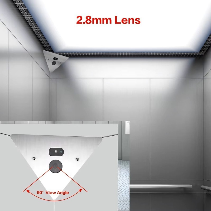 H.264 H.265 On-vif 8.0MP 5.0MP 2MP IR Night Vision Corner Elevator Camera Audio gallery