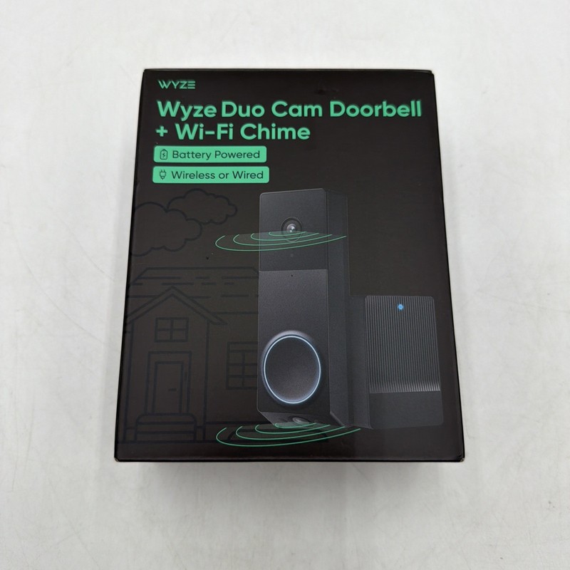 WYZE Wireless Duo Cam Video Doorbell Chime Included Battery Powered 2K Full