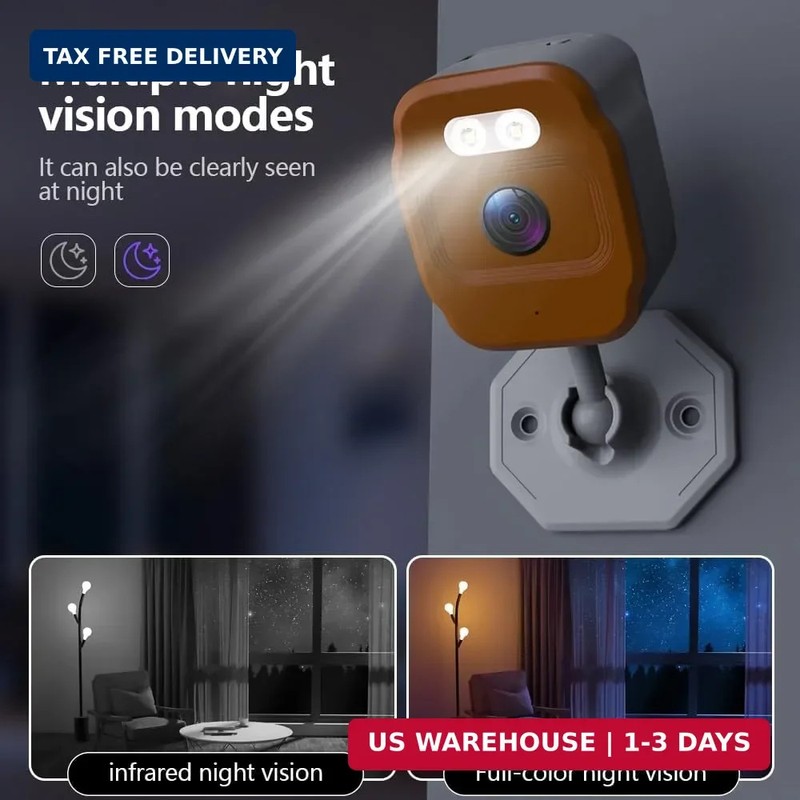 2Pcs 1080P WiFi Security Cameras, Baby Monitor Indoor Security Camera, Cat&Dog C gallery