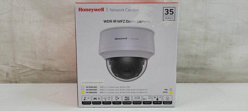 Honeywell HC35W48R2 35 Series 8MP IR MFZ WDR IP Dome Camera - White NEW SEALED gallery