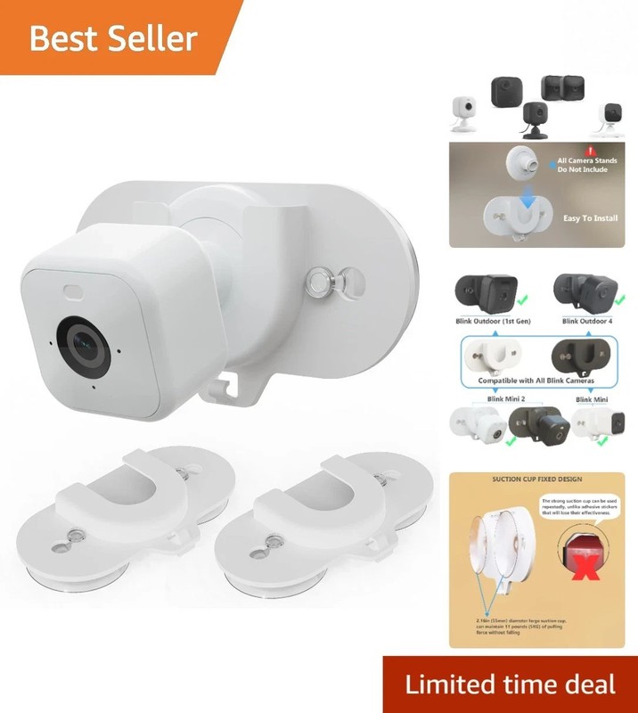 Versatile Blink Camera Mount with Dual Suction Cups - Hassle-Free Installation gallery