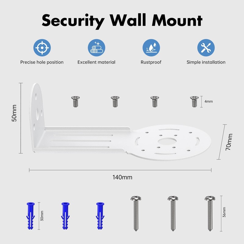 Ceiling Mount Adapter for Ring Camera, Metal Eave Mount Bracket for Ring Indo... gallery