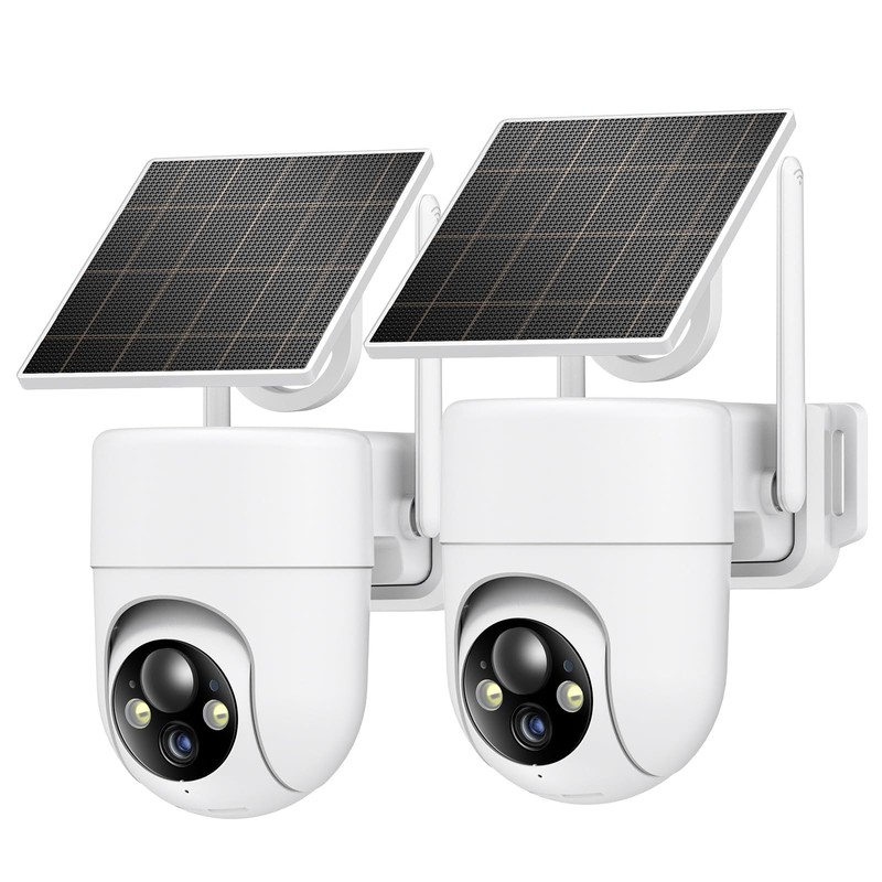 2K Solar Security Cameras Wireless Outdoor, 2PCS Outdoor Camera Wireless with…