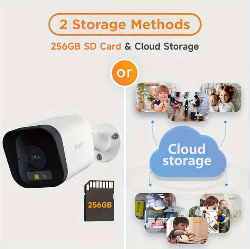 4MP 2.5K Outdoor Waterproof Security Camera With Motion Detection & Night Vision gallery
