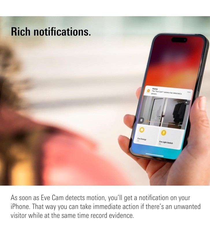 Eve Cam 2 Pack Apple Home Smart Indoor Camera, 1080p Resolution, Wi-Fi gallery