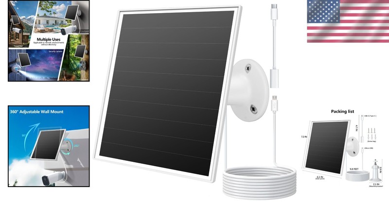 Versatile Solar Panel with 9.8ft Cable for Effortless Outdoor Installation gallery