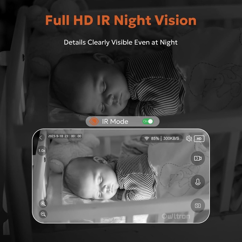 Indoor Security Camera 2K 2.4GHz WiFi Motion Detection Night Vision Baby Pet Cam gallery