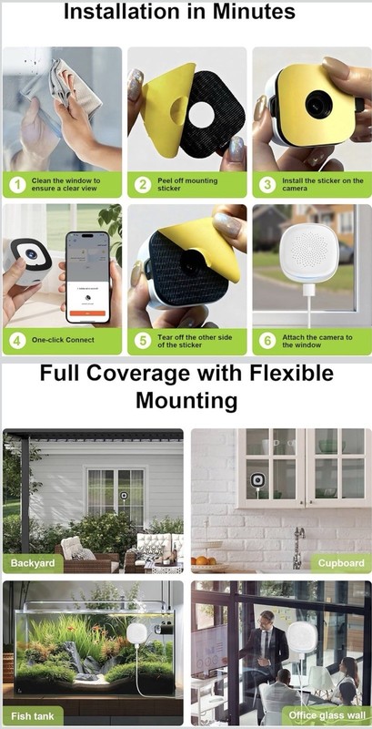 Window Camera for Home Security – 4MP HD Video gallery